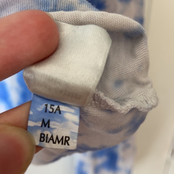 Pink Victoria’s Secret blue white tie dye cropped long sleeve crop top shirt M - Picture 12 of 16